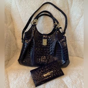 Brahmin large satchel & matching wallet